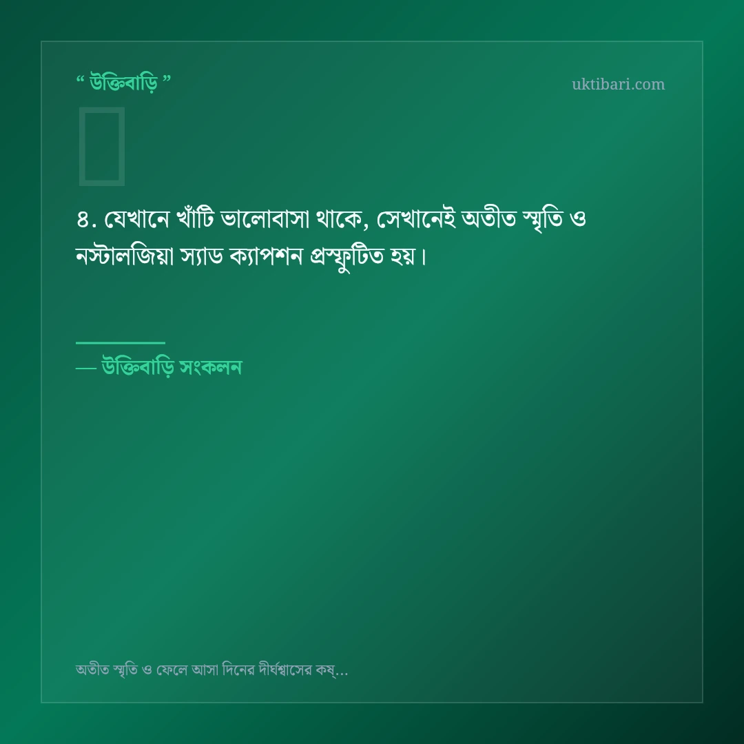অতীত স্মৃতি ও নস্টালজিয়া স্যাড ক্যাপশন নিয়ে নির্বাচিত উক্তি ও স্ট্যাটাস কার্ড 4