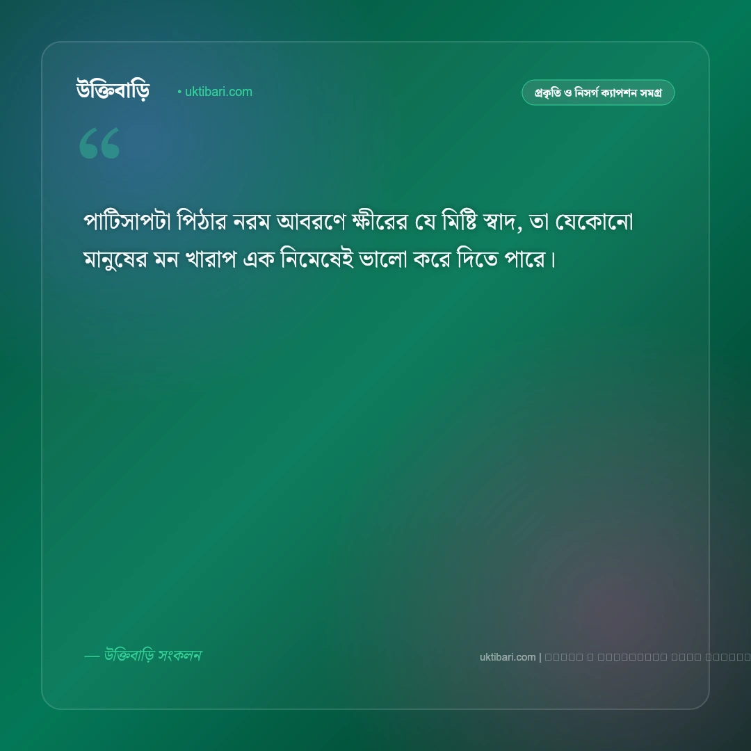 শীত পিঠা নিয়ে ক্যাপশন ও উৎসবের আমেজ [২০২৬] - ফটো কার্ড 5