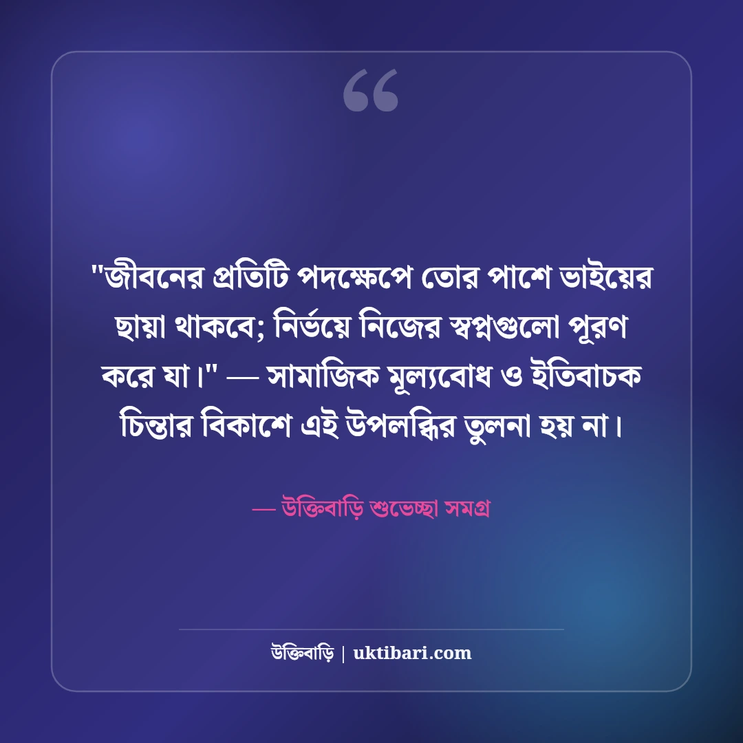 ছোট ভাইয়ের জন্মদিনের শুভেচ্ছা স্ট্যাটাস: দুষ্টু-মিষ্টি ৫০+ ভাইবোনের আদুরে বার্তা [২০২৬] - উক্তিবাড়ি শুভেচ্ছা সমগ্র এর সেরা উক্তি ফটো কার্ড