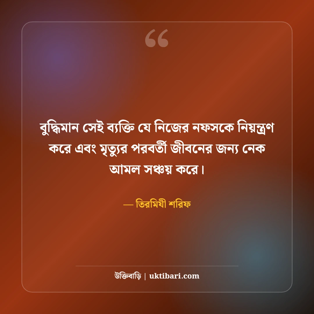 মৃত্যু নিয়ে ইসলামিক উক্তি: পরকালের ডাক ও হাদিসের ৫০+ অন্তর্দৃষ্টিপূর্ণ বাণী - তিরমিযী শরিফ এর সেরা উক্তি ফটো কার্ড